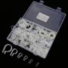 200pcs Black, White Nylon Plastic P Clips Fasteners Assorted Box Kit for Cable Conduit, High Tensile Strength, (White) view 2