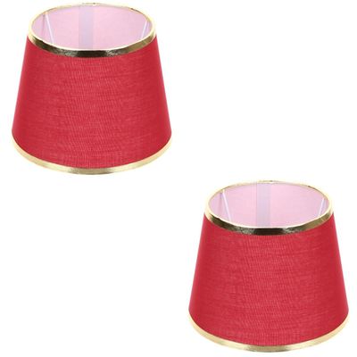 Levemolo 2pcs Fabric Lamp Shade Replacement for Table Lamps Chic Cover for Living Room Bedroom Hotel and Restaurant Wine