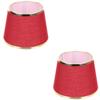 Levemolo 2pcs Fabric Lamp Shade Replacement for Table Lamps Chic Cover for Living Room Bedroom Hotel and Restaurant Wine view 1