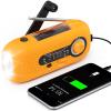 Solar Hand Crank Emergency Radio - 2000mAh Portable Weather Radio with AM/FM/NOAA, 3-Mode Flashlight, SOS Alarm & Cell Phone Charger for Outdoor & Home Use view 1