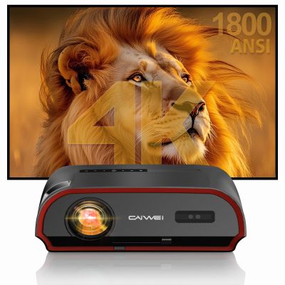 2025 Smart 4K Projector for Daylight Viewing |1800ANSI Lumens, Android TV & WiFi 6 | 300" Home Theater & Outdoor Movie, DSP Audio & Bluetooth 5.2, HDMI , USB, Focus & Keystone, Rear Ceiling Mounted
