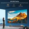 2025 Smart 4K Projector for Daylight Viewing |1800ANSI Lumens, Android TV & WiFi 6 | 300" Home Theater & Outdoor Movie, DSP Audio & Bluetooth 5.2, HDMI , USB, Focus & Keystone, Rear Ceiling Mounted view 2