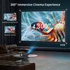 2025 Smart 4K Projector for Daylight Viewing |1800ANSI Lumens, Android TV & WiFi 6 | 300" Home Theater & Outdoor Movie, DSP Audio & Bluetooth 5.2, HDMI , USB, Focus & Keystone, Rear Ceiling Mounted view 4
