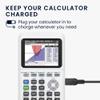 kwmobile Charging Cable Compatible with Texas Instruments TI-84 Plus CE/TI-Nspire/TI Touchpads Graphic Calculator - Replacement Cable - Black view 3