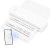 Portable Thermal Printer Inkless for Travel, Office & Study Compact ABS Material Mobile Printer Compatible with / (White) view 2