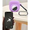 2 in 1 Case for Airpods 4 with Airtag Holder, Silicone GPS Tracker Cover with Keychain, Mint Green view 3