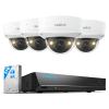 Reolink 4K Security Camera System, 4pcs 4K UHD IK10 Vandalproof PoE Surveillance Cams, 8CH NVR 2TB HDD, Color Night Vision, Smart Detection, 2-Way Audio, RLK8-800V4 with 2pcs RLC-1240A view 2