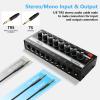 QudosXy HA800S Audio Mixer, 8-Channel Stereo Line Mixer for Sub-Mixing, Independent Volume & Stereo/Mono Control, 1/4" TRS Input/Output for Headphone Monitoring, Studio Recording, Band Rehearsal view 3