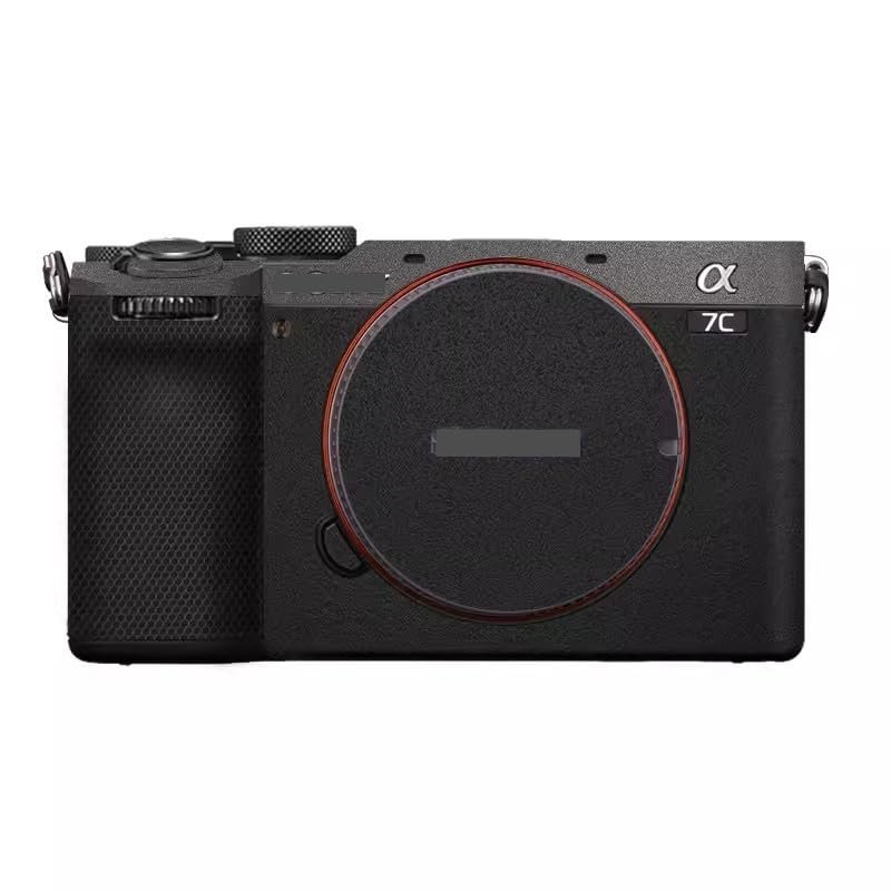 Camera Skin Wrap A7C2 Anti-Scratch Sticker Coat Vinly Protective Film Body Protector Decals Cover for Sony A7CR A7C II (Deep Grey+Frosted Black)