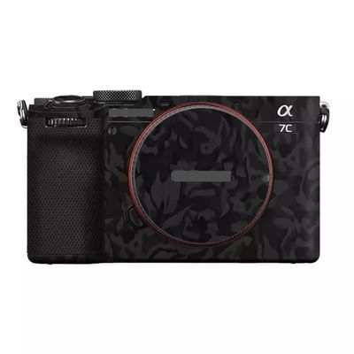 Camera Skin Wrap A7C2 Anti-Scratch Sticker Coat Vinly Protective Film Body Protector Decals Cover for Sony A7CR A7C II (Shadow Camo Black)