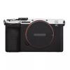 Camera Skin Wrap A7C2 Anti-Scratch Sticker Coat Vinly Protective Film Body Protector Decals Cover for Sony A7CR A7C II (Silver+Frosted Black) view 1