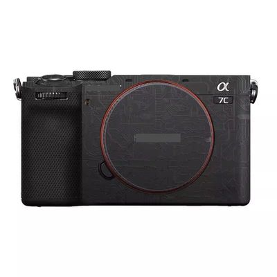 Camera Skin Wrap A7C2 Anti-Scratch Sticker Coat Vinly Protective Film Body Protector Decals Cover for Sony A7CR A7C II (Circuit Black)