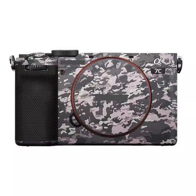 Camera Skin Wrap A7C2 Anti-Scratch Sticker Coat Vinly Protective Film Body Protector Decals Cover for Sony A7CR A7C II (Field Camouflage)