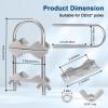 MOOKEERF Double Antenna Mast Clamp - 4 Sets Antenna Mast to Mast Clamp V Jaw Block with U Bolts,Heavy Duty Mast to Mast Mount Bracket Kit for Outside Antennas,Flag Pole,Umbrella Parasols view 2