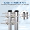 MOOKEERF Double Antenna Mast Clamp - 4 Sets Antenna Mast to Mast Clamp V Jaw Block with U Bolts,Heavy Duty Mast to Mast Mount Bracket Kit for Outside Antennas,Flag Pole,Umbrella Parasols view 4