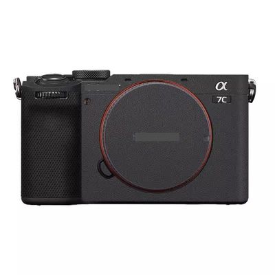 Camera Skin Wrap A7C2 Anti-Scratch Sticker Coat Vinly Protective Film Body Protector Decals Cover for Sony A7CR A7C II (Leather Black)