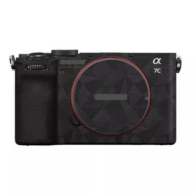 Camera Skin Wrap A7C2 Anti-Scratch Sticker Coat Vinly Protective Film Body Protector Decals Cover for Sony A7CR A7C II (Triangle Black)