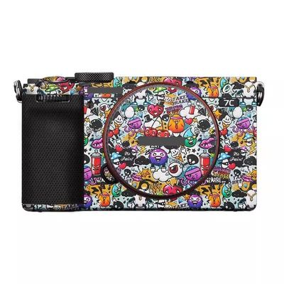 Camera Skin Wrap A7C2 Anti-Scratch Sticker Coat Vinly Protective Film Body Protector Decals Cover for Sony A7CR A7C II (Graffiti White)