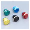 PGMTDEFXJO 19mm Motorcycle Car Ship Doorbell Waterproof DIY Boat Panel Hole Color Metal Button Switch Power Button PC Power Start Starter(Yellow-Ball) view 1