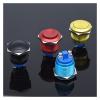 PGMTDEFXJO 19mm Motorcycle Car Ship Doorbell Waterproof DIY Boat Panel Hole Color Metal Button Switch Power Button PC Power Start Starter(Yellow-Ball) view 2