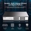 16-Port Gigabit Switch, Unmanaged,32Gbps Switching Capacity, 3-Mode(VLAN,Std,Clone), Fanless Metal, Plug & Play, Office/Surveillance/SMB view 4