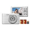 1080P Digital Camera Digital Video Camera Camcorder 56MP 2.88 Inch IPS Screen 8X Digital Zoom AF to Focus -Shake F Detect with 32GB Memory Card 2pcs Batteries Christmas Gift for Kids Teens view 1