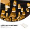 Beige Flax Lampshade Material Pre Cut Decorative Protector view 4