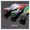 PGMTDEFXJO 16mm Waterproof Metal Push Button Switch LED Light Momentary Latching Car Engine Power Switch 6V 12V 24V 220V Metal Switch(3p,16MM_3-6V Reset) view 2