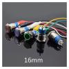 PGMTDEFXJO 16mm Waterproof Metal Push Button Switch LED Light Momentary Latching Car Engine Power Switch 6V 12V 24V 220V Metal Switch(3p,16MM_3-6V Reset) view 4