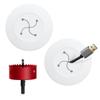 YCLYC Cord Hider for Wall Mounted TV, in Wall Cable Management Kit for Large Capacity, Wall Cable Hider Behind The Wall, Cable Raceway White Includes Hole Saw Dril Attachment - 2 Pass Locking Brackets view 1