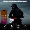 OBEST Motorcycle Helmet Bluetooth Headset 2-Way Motorcycle Intercom Headset with DSP Noise Cancellation Glove-Friendly Controls HI-FI Sound IPX6 Waterproof Universal Fit with Almost Helmet view 2