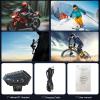 OBEST Motorcycle Helmet Bluetooth Headset 2-Way Motorcycle Intercom Headset with DSP Noise Cancellation Glove-Friendly Controls HI-FI Sound IPX6 Waterproof Universal Fit with Almost Helmet view 4