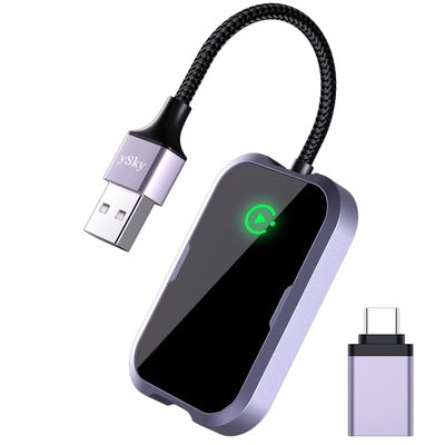 ySky Wireless Carplay Adapter, Multi-User Seamless Connection for Converts Wired to Wireless carplay Adapter for iPhone, Car Play for Cars from 2017 & for iPhone iOS 10+(Plug & Play)