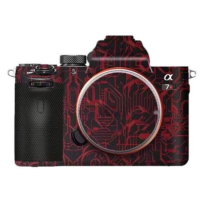 Anti-Scratch Camera Cover Skin Sticker for Sony Alpha A7RV A7R5 A7RM5 Protector Vinyl Film Skin Protective Decoration (Circuit Red)
