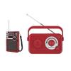 Wenpzeray Y-706 Portable Pocket Radio AM FM SW Band ReceiverRed and D218 Retro Portable AM FM SW Radio Great Sound BT Speaker Radio (Red) view 1