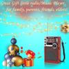 Wenpzeray Y-706 Portable Pocket Radio AM FM SW Band ReceiverRed and D218 Retro Portable AM FM SW Radio Great Sound BT Speaker Radio (Red) view 2