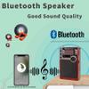 Wenpzeray Y-706 Portable Pocket Radio AM FM SW Band ReceiverRed and D218 Retro Portable AM FM SW Radio Great Sound BT Speaker Radio (Red) view 4