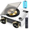 4000mAh Rechargeable CD Player with Bluetooth CD Player Wtih Dual Big Speakers,Retro CD Music Player with Remote Control, LCD Display, Support Opt/USB/TF Card/AUX/3.5mm Headphone Jack for Car Or Home view 1