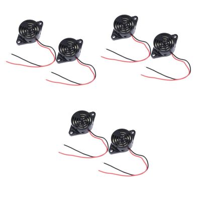 Beatifufu 6pcs Small Enclosed Electronic Buzzer Sound Buzzer Dc Industrial Use Low Power Consumption Alarm