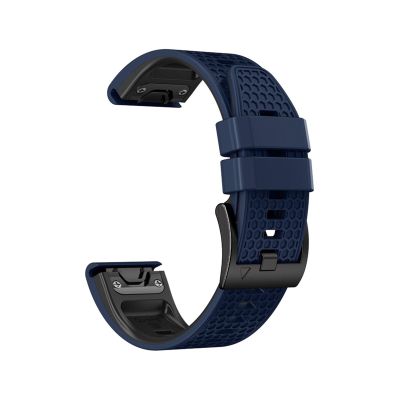 22MM 26MM Quick release strap For Garmin Fenix8 E 7/7s/7x silicone strap For Fenix5X/5X Plus Instinct2 watch strap(Blue black,26mm(7x/6x/5x))