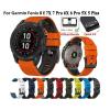 22MM 26MM Quick release strap For Garmin Fenix8 E 7/7s/7x silicone strap For Fenix5X/5X Plus Instinct2 watch strap(Blue black,26mm(7x/6x/5x)) view 2