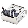 10PCS B-A Type Female USB Connector 90 Charging Socket Bent Feet 4Pin Jack White Black Body(TYPE1 Warped White) view 1
