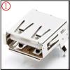 10PCS B-A Type Female USB Connector 90 Charging Socket Bent Feet 4Pin Jack White Black Body(TYPE1 Warped White) view 2