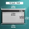 16:9/4:3 Projector Screen Manual Pull Down Projector Screen for Office Home Anti Crease Portable Projector Movies Screen with Auto Locking 60" 72" 84" 100"(72''(16:9)) view 2