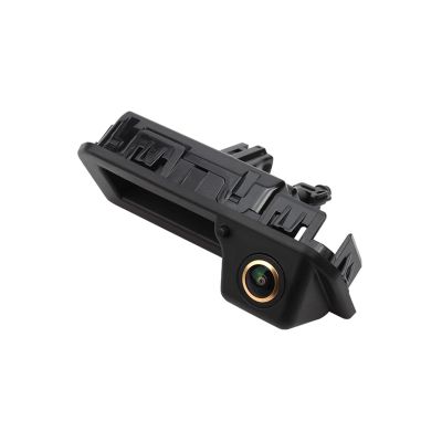 CVBS AHD 1080P Vehicle Trunk Handle With Water Spraying Reverse Backup CameraCompatible with Audi Q2 Q3 A5 A6 VW Polo Passat EOS Cayenne(AHD720P-Trajectory)