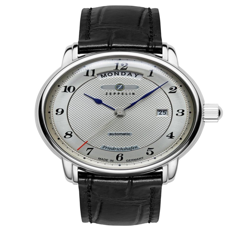 Zeppelin Friedrichshafen 8562-4 Men's Watch with Leather Strap Automatic Weekday