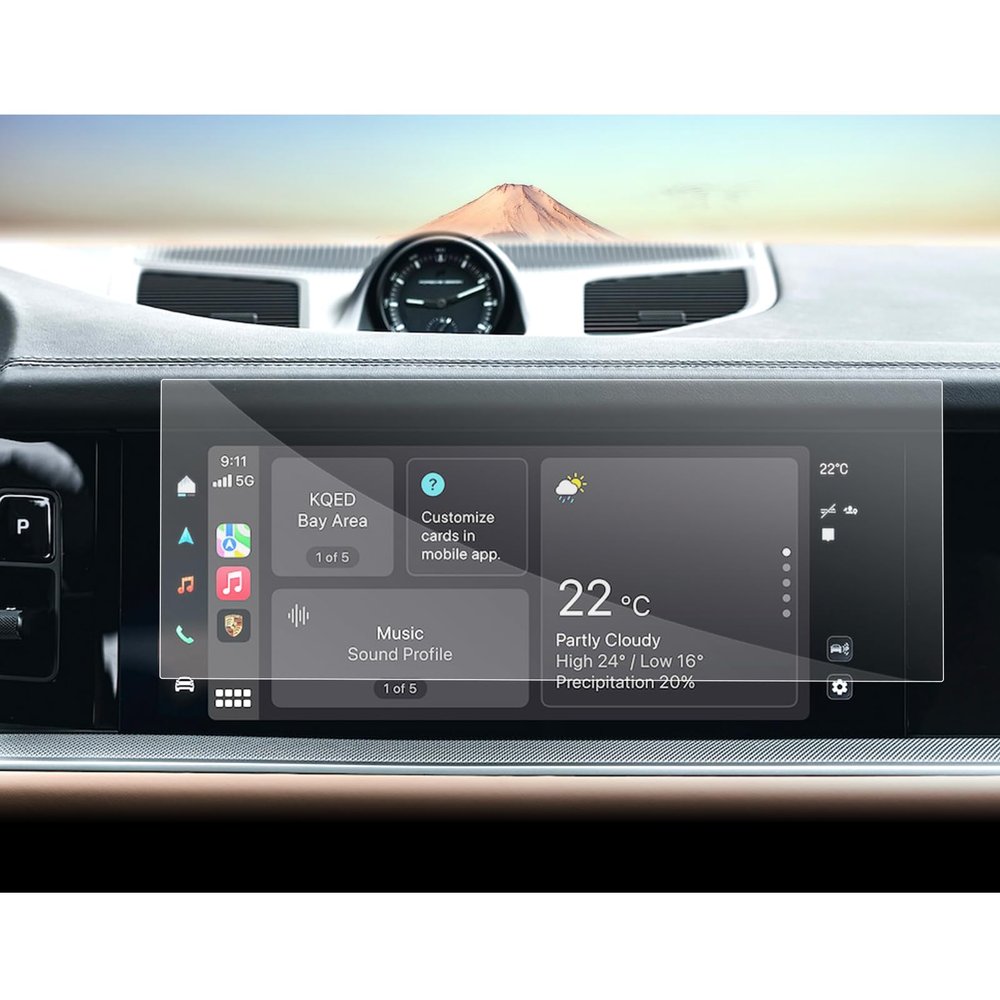 SXCY for 2024 2025 Porsche Cayenne Accessories 2024 2025 Cayenne Screen Protector 12.3 Inch 2024 Cayenne Navi Display Touch Screen Protector[2PCS 4H Nano]