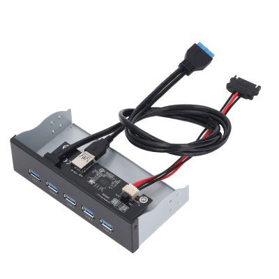 5.25 Inch Front Panel Hub, 5 Ports Internal USB3.2 Hub with GL3510 Main Control, 5Gbps USB3.2 GEN1 Ports, Suitable for 8 10 2003