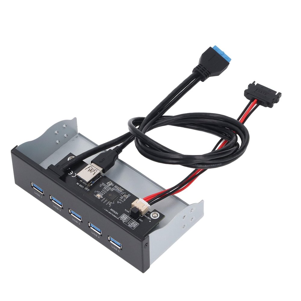 5.25 Inch Front Panel Hub, 5 Ports Internal USB3.2 Hub with GL3510 Main Control, 5Gbps USB3.2 GEN1 Ports, Suitable for 8 10 2003
