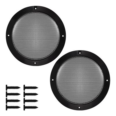 bociloy 2PCS 6.5 Black Speaker Grill Covers, Round Metal Mesh Guard Protectors, Universal Decorative Grille with ABS Plastic Frame for DIY Home Speaker Car Audio Stereo Woofer Subwoofer